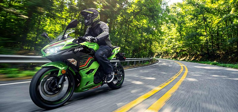 Kawasaki Street Ninja 400 Motorcycle riding on road