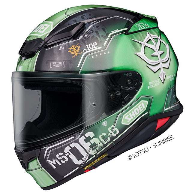 Shoei Helmet NXR2 Gundam Zaku II (Green/Black)