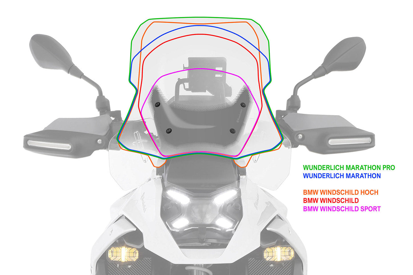 Windscreen MARATHON PRO R 1300 GS (Adventure) - For models with ACC - clear