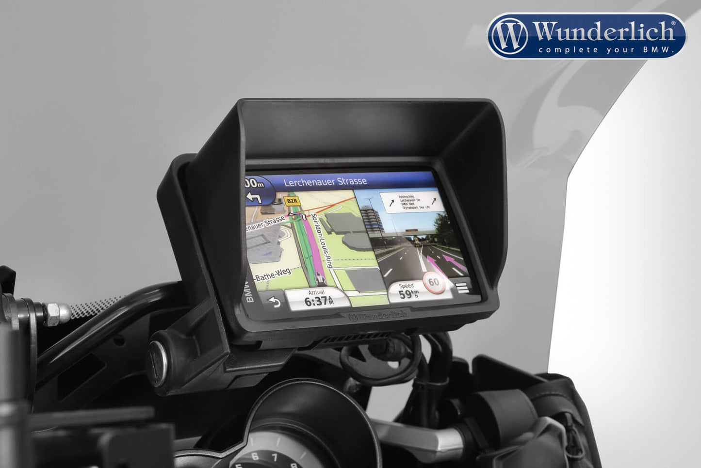 Wunderlich Device glare shield BMW Navigator VI black