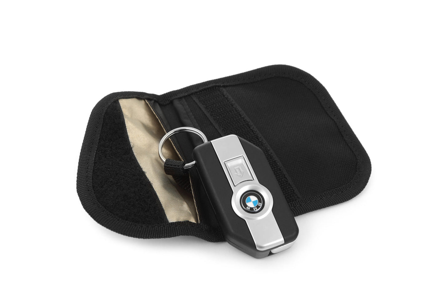 key pouch with RFID blocker - black
