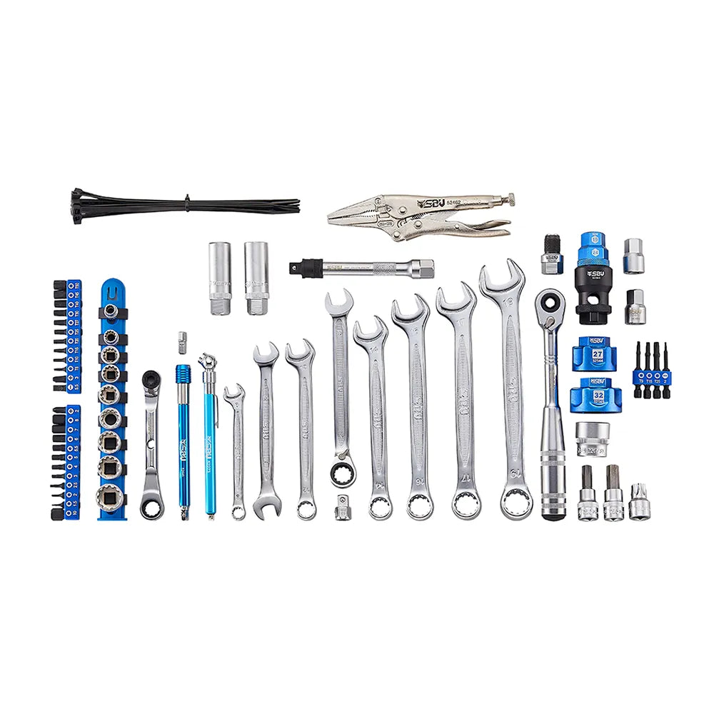 SBV TOOLS Pro Mechanic: BMW, KTM, Husqvarna, GasGas, Honda, Kawasaki, Suzuki, Yamaha & Triumph Motorcycle Tool Set