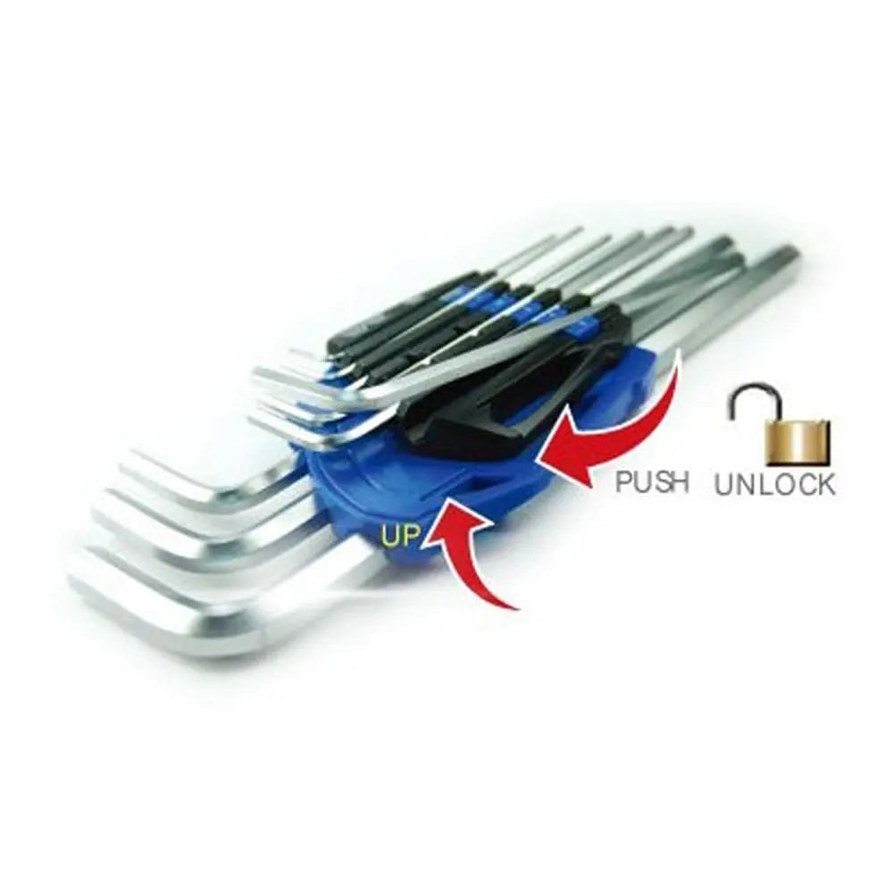 SBV TOOLS (Extra Long) Extractor Hex Key Set, 9 pcs