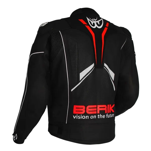 BERIK MONZA JACKET (BLACK / FLURO-RED)