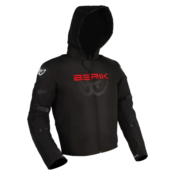 BERIK STAR HOODIE (BLACK / FLURO-RED)