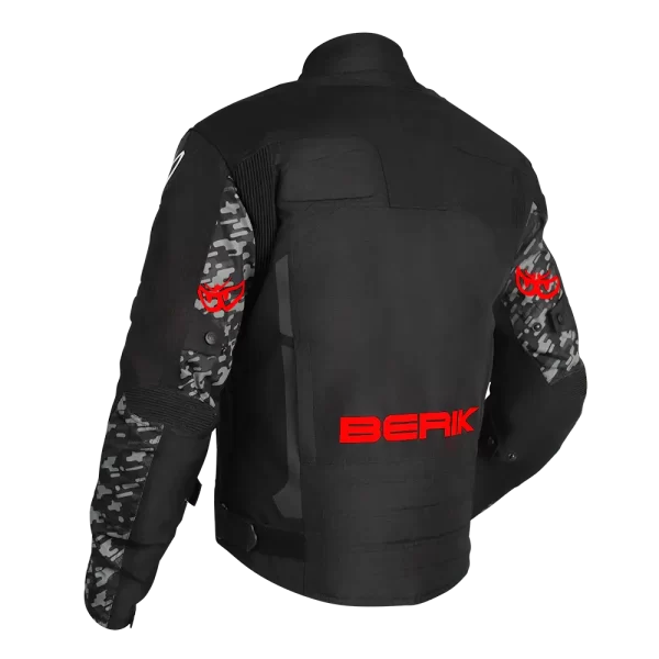 BERIK VELOCE JACKET (BLACK / CAMO / FLURO-RED)