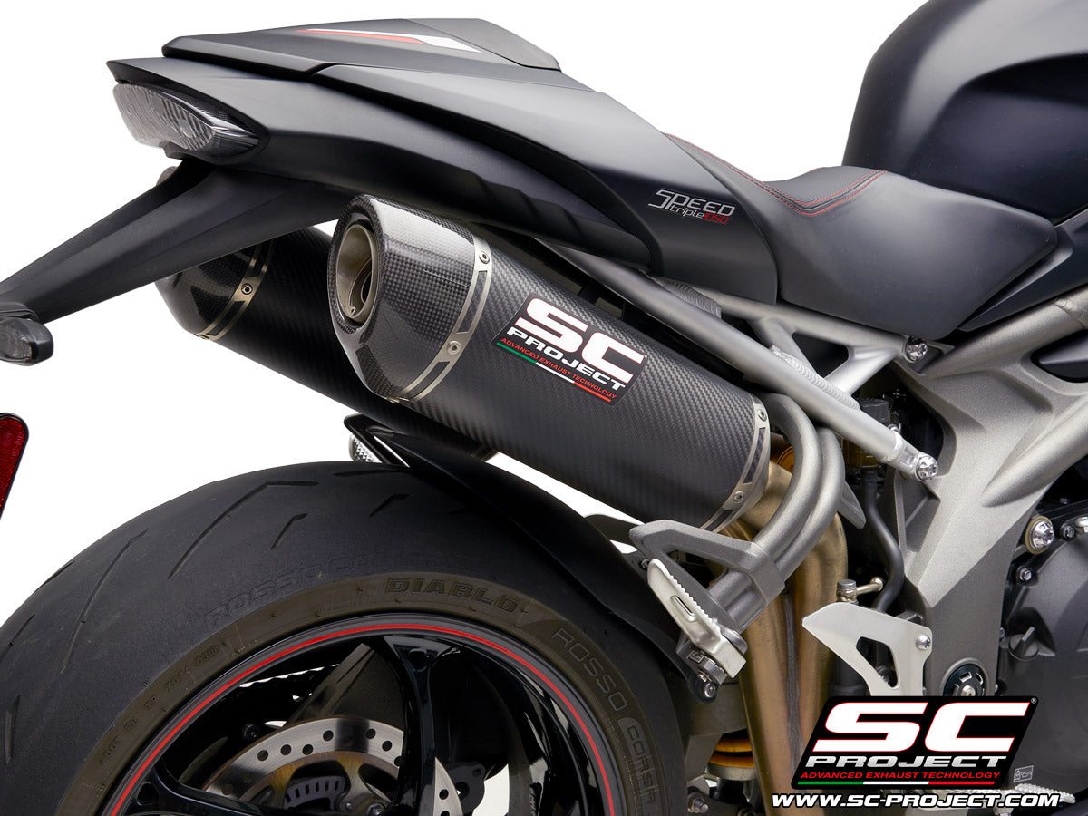 TRIUMPH SPEED TRIPLE 1050 S/RS 18-20 - PAIR OF OVAL MUFFLERS