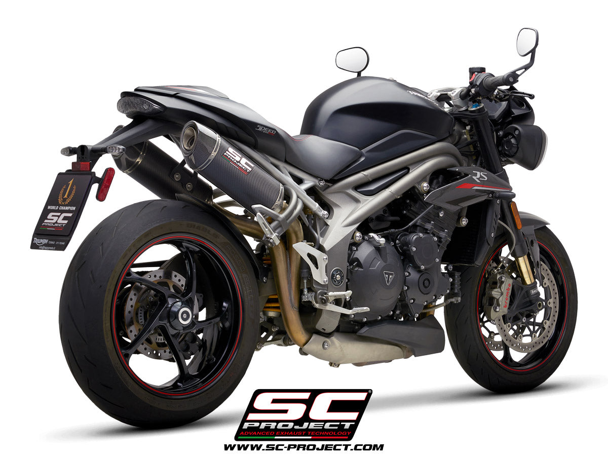 TRIUMPH SPEED TRIPLE 1050 S/RS 18-20 - PAIR OF OVAL MUFFLERS