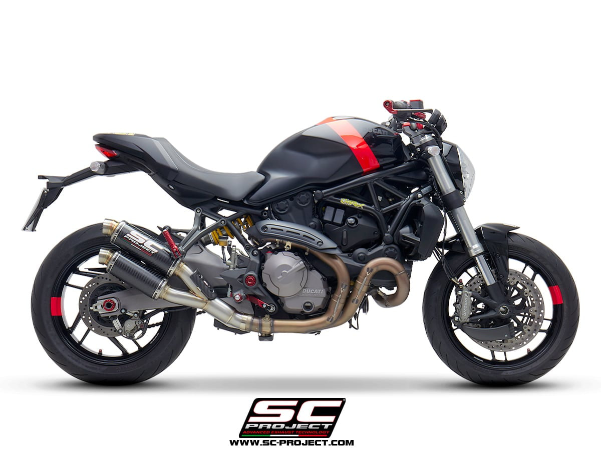 DUCATI MONSTER 821 2018 - 2020 - TWIN GP DOUBLE OVERLAPPING MUFFLER