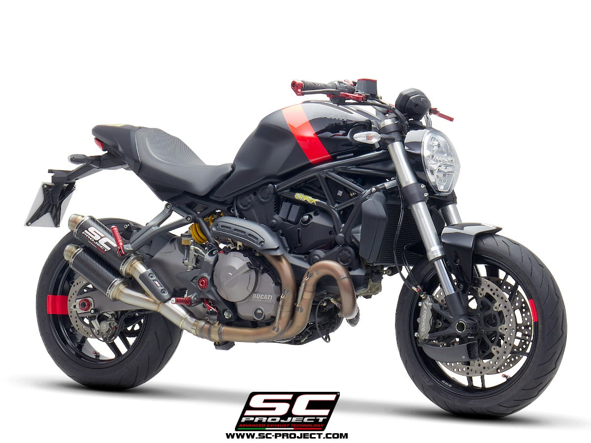 DUCATI MONSTER 821 2018 - 2020 - TWIN GP DOUBLE OVERLAPPING MUFFLER
