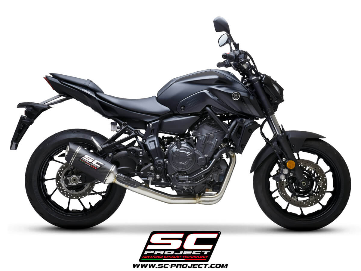 YAMAHA MT-07 (2021-2023) - FULL 2-1 EXHAUST SYSTEM WITH SC1-S CARBON MUFFLER