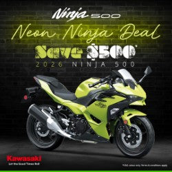 Go NEON NINJA and SAVE $500 at Procycles Kawasaki Hornsby and St Peters.