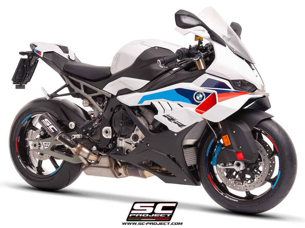 BMW S 1000 RR (2025-2026) CR-T carbon fibre exhaust, with stoneguard grid
