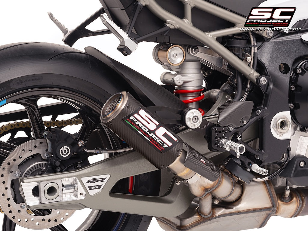 BMW S 1000 RR (2025-2026) CR-T carbon fibre exhaust, with stoneguard grid