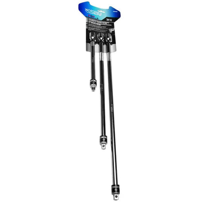 SBV TOOLS 1/4″ Quick Release Locking Extension Bar, 3 pcs Set