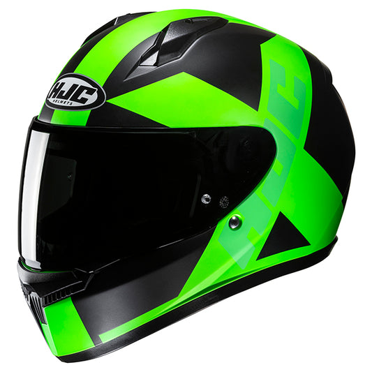 HJC C10 HELMET (Black/Green)