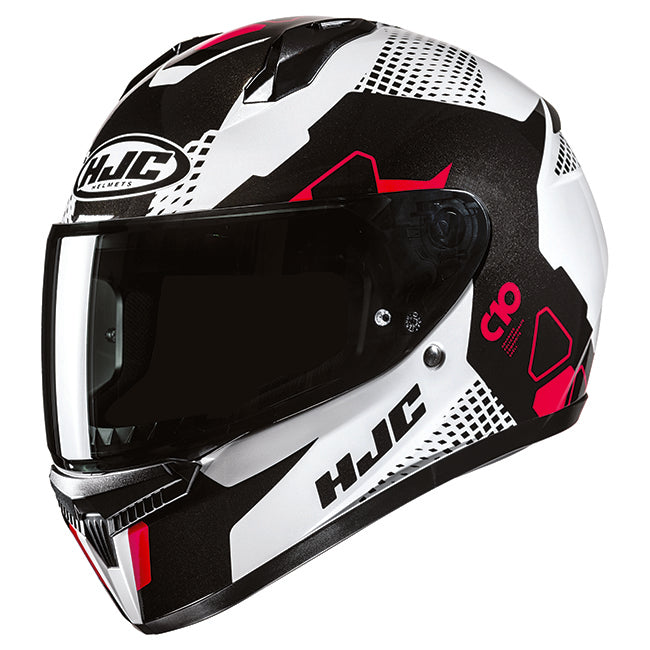 HJC C10 HELMET (White/Black/Red)