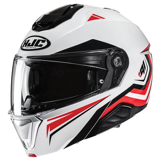 HJC i91 HELMET (White/Red)