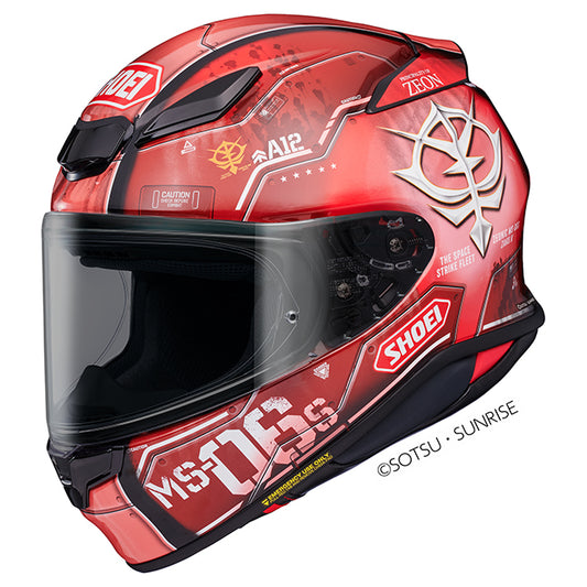 Shoei Helmet NXR2 Gundam Char Zaku (Red)