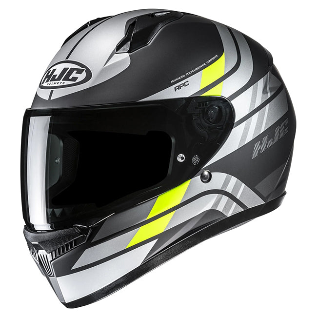 HJC C10 HELMET (Black/Silver/Yellow)