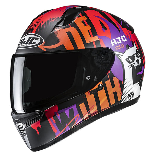 HJC C10 HELMET (Black/Orange/Purple)