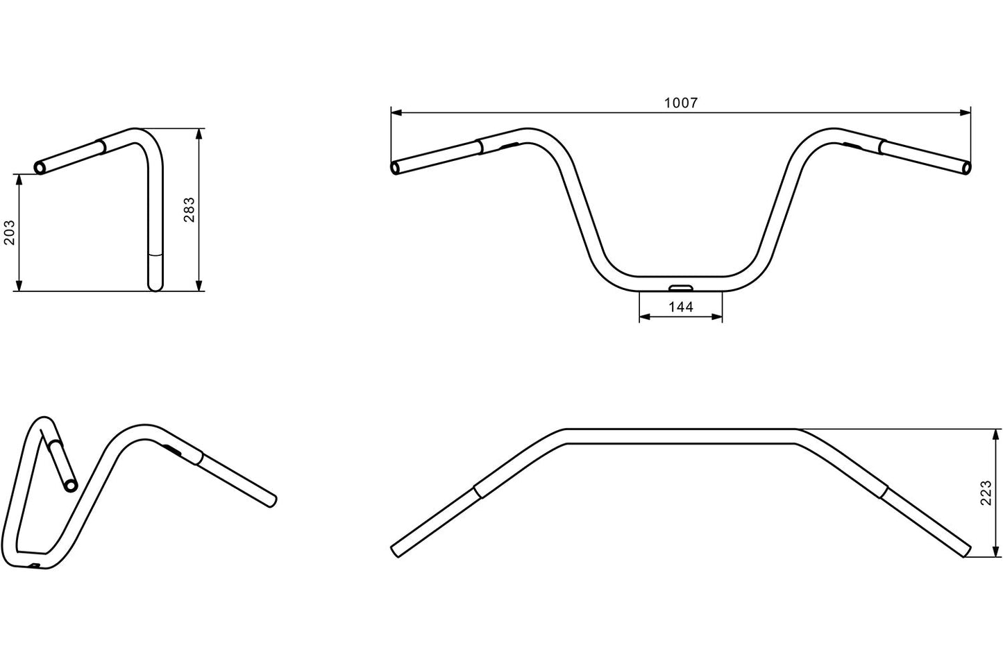 APE HANGER handlebar - chromed