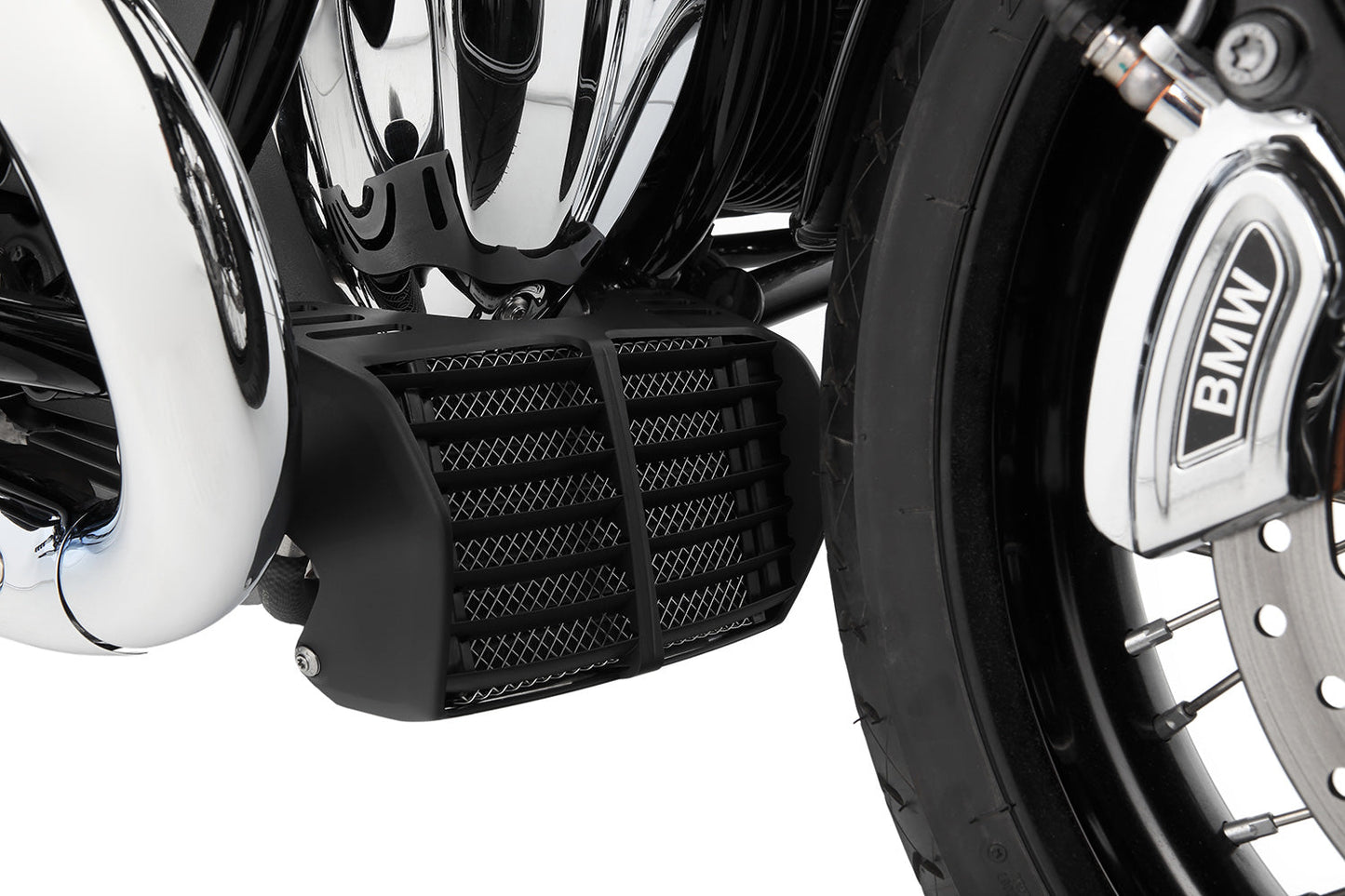 oil cooler protection grille - silver