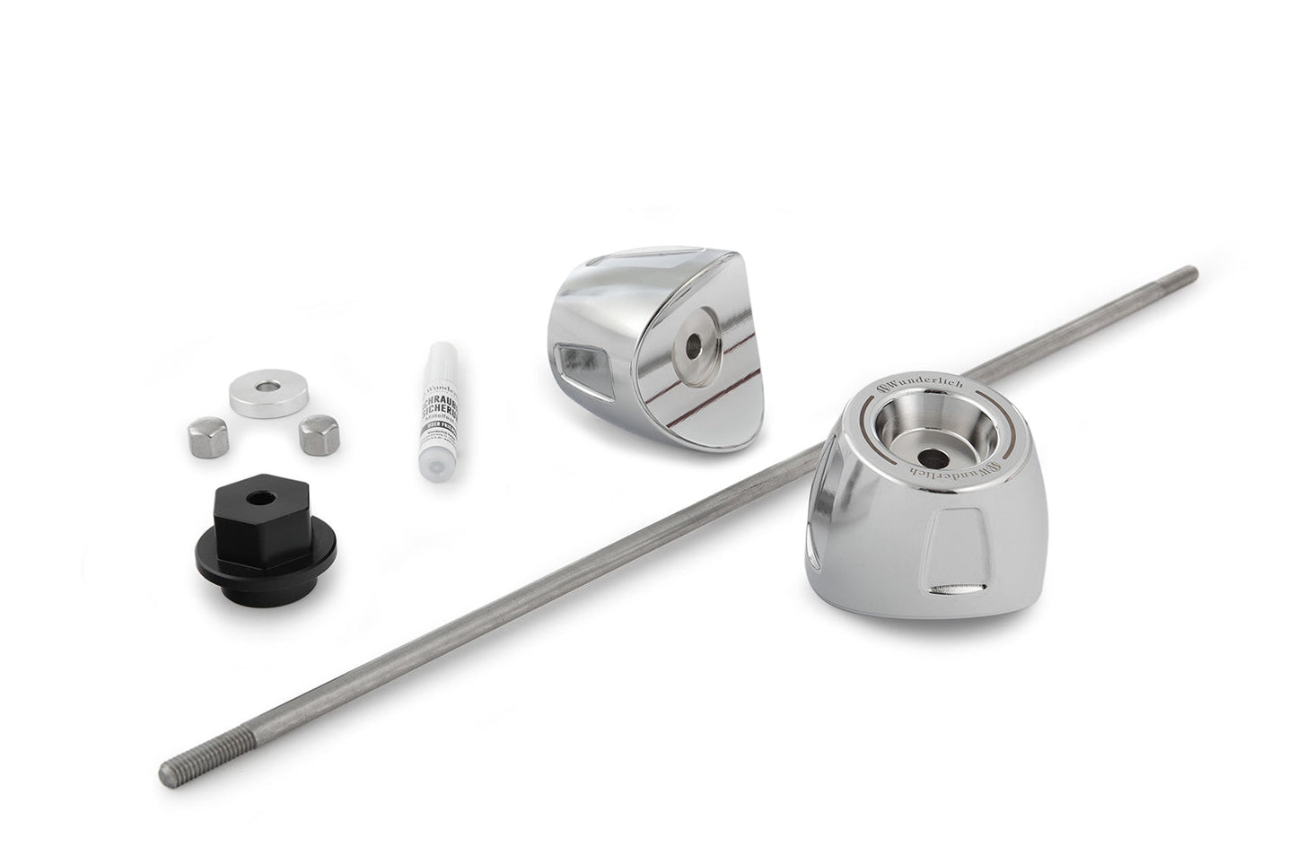 Sliders axle protection pads - chromed - front