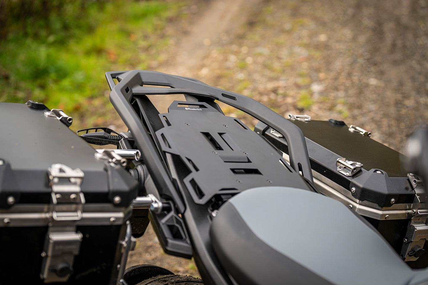 Pillion Seat Luggage Rack - black