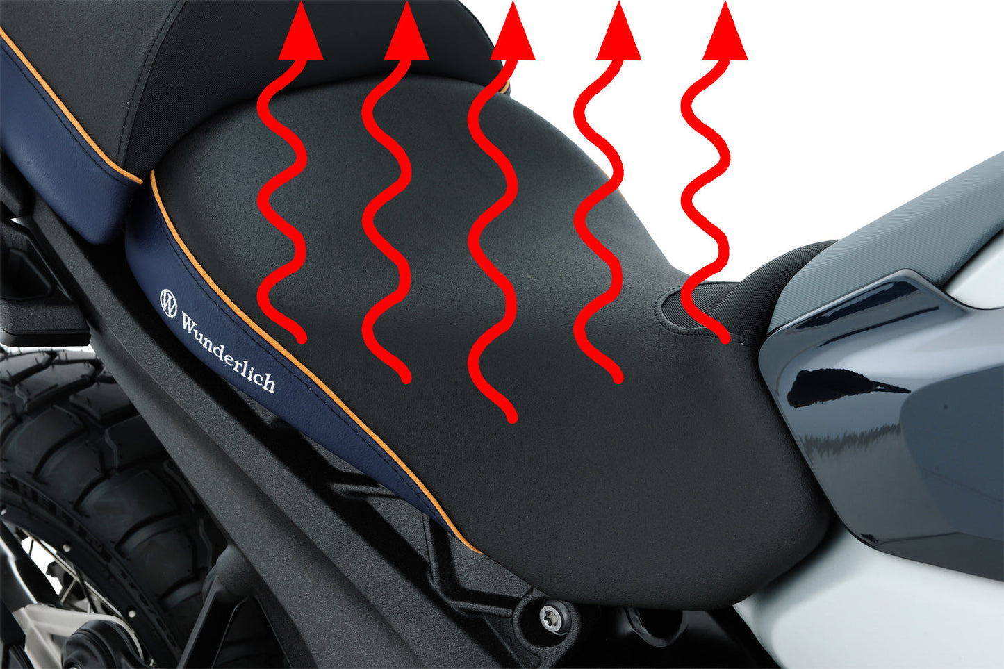 AKTIVKOMFORT Rider Seat with Seat Heating Smart Plug & Play - low - imperial blue-gold