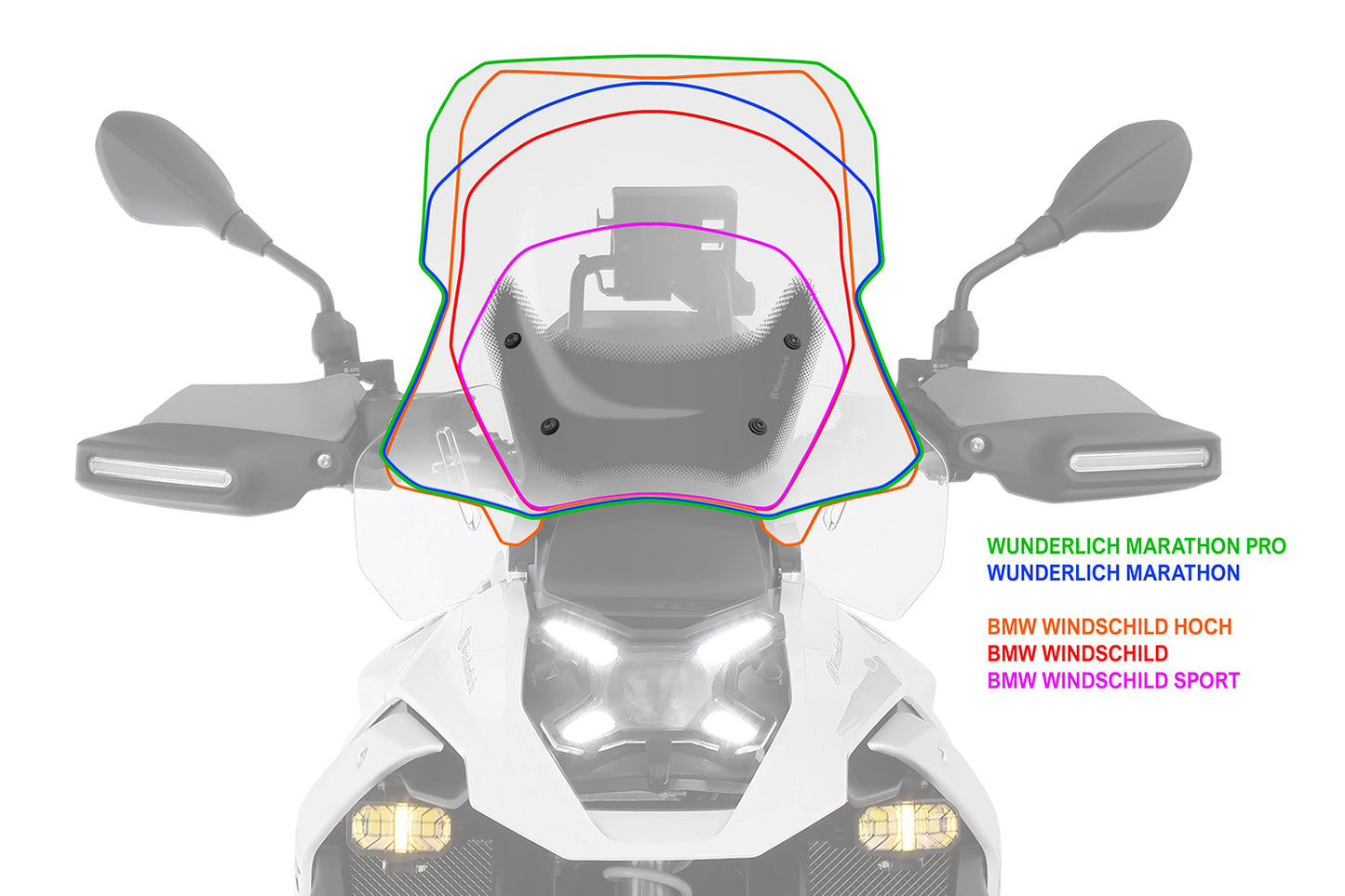 Windshield MARATHON PRO R 1300 GS (Adventure) - For models without ACC - clear