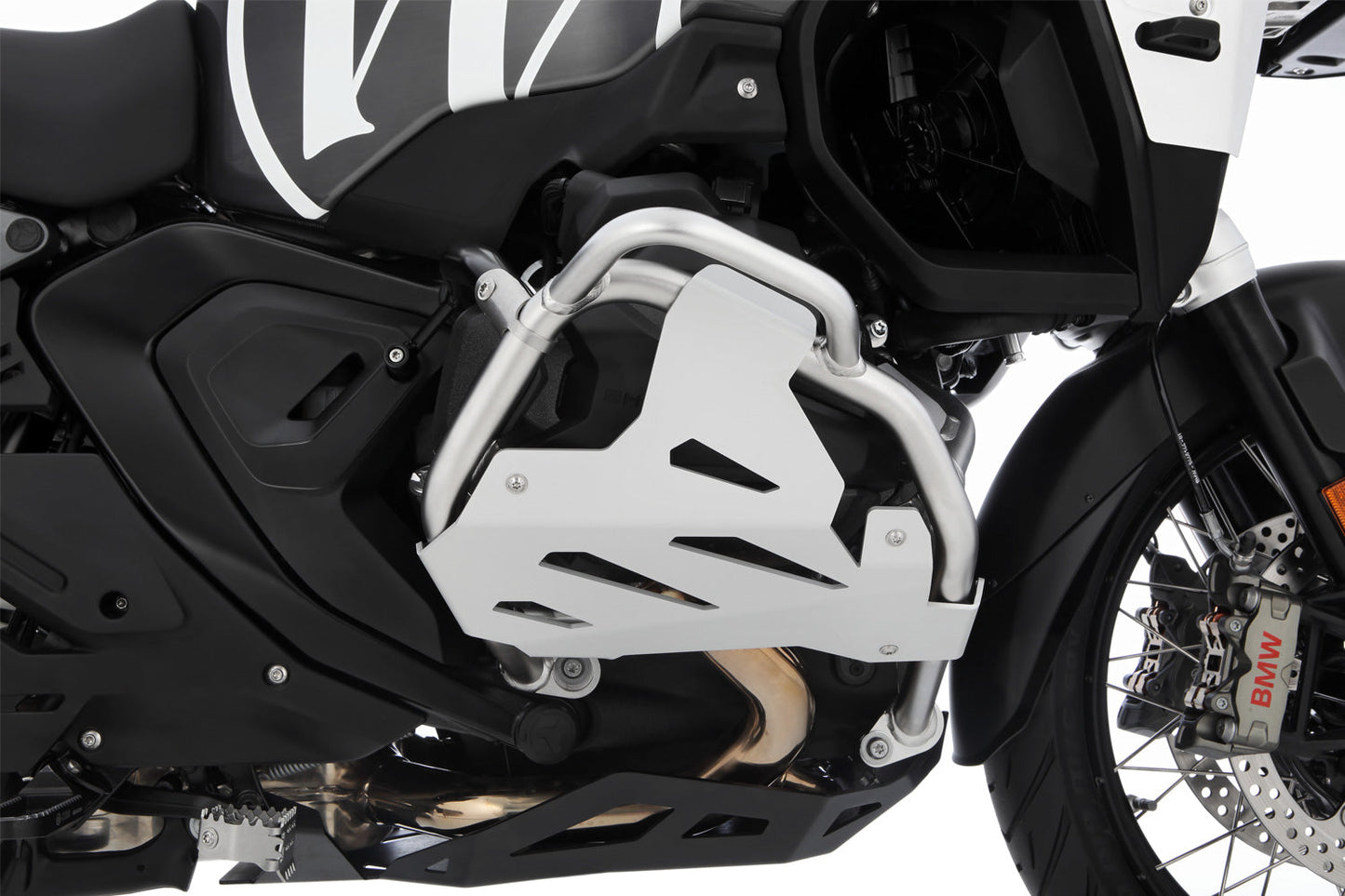 cylinder head protection for original engine protection bar - Set - silver