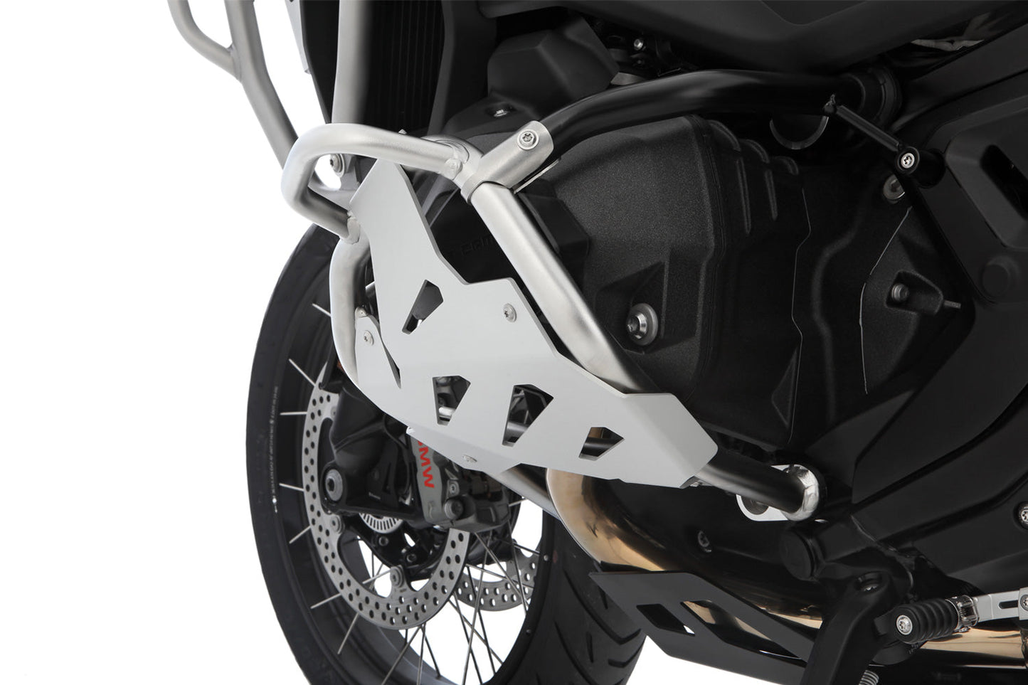 cylinder head protection for original engine protection bar - Set - silver