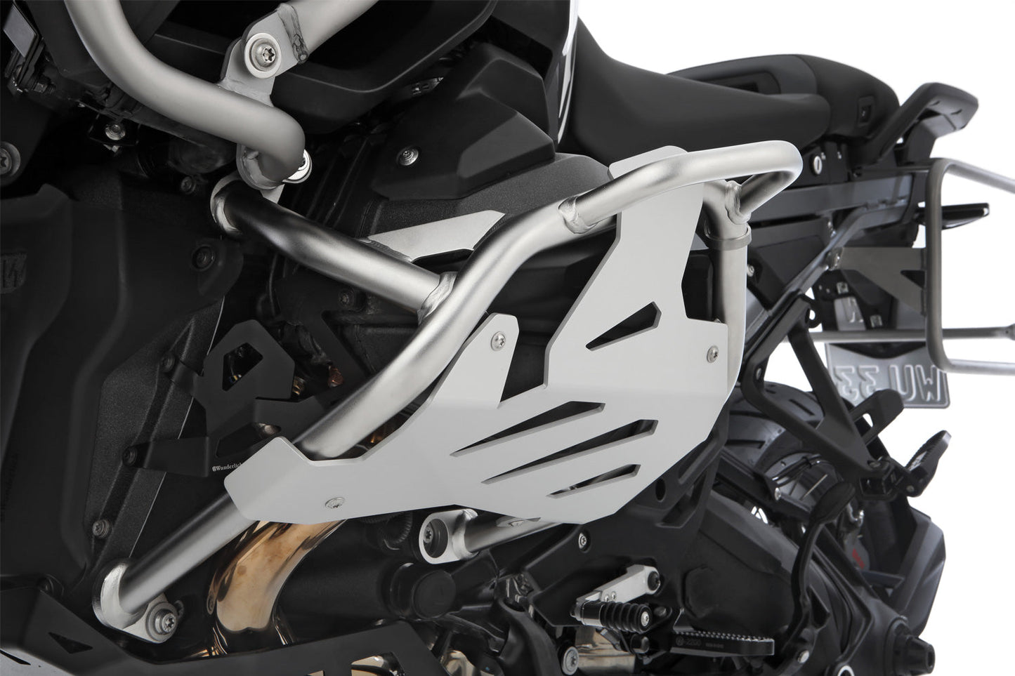 cylinder head protection for original engine protection bar - Set - silver