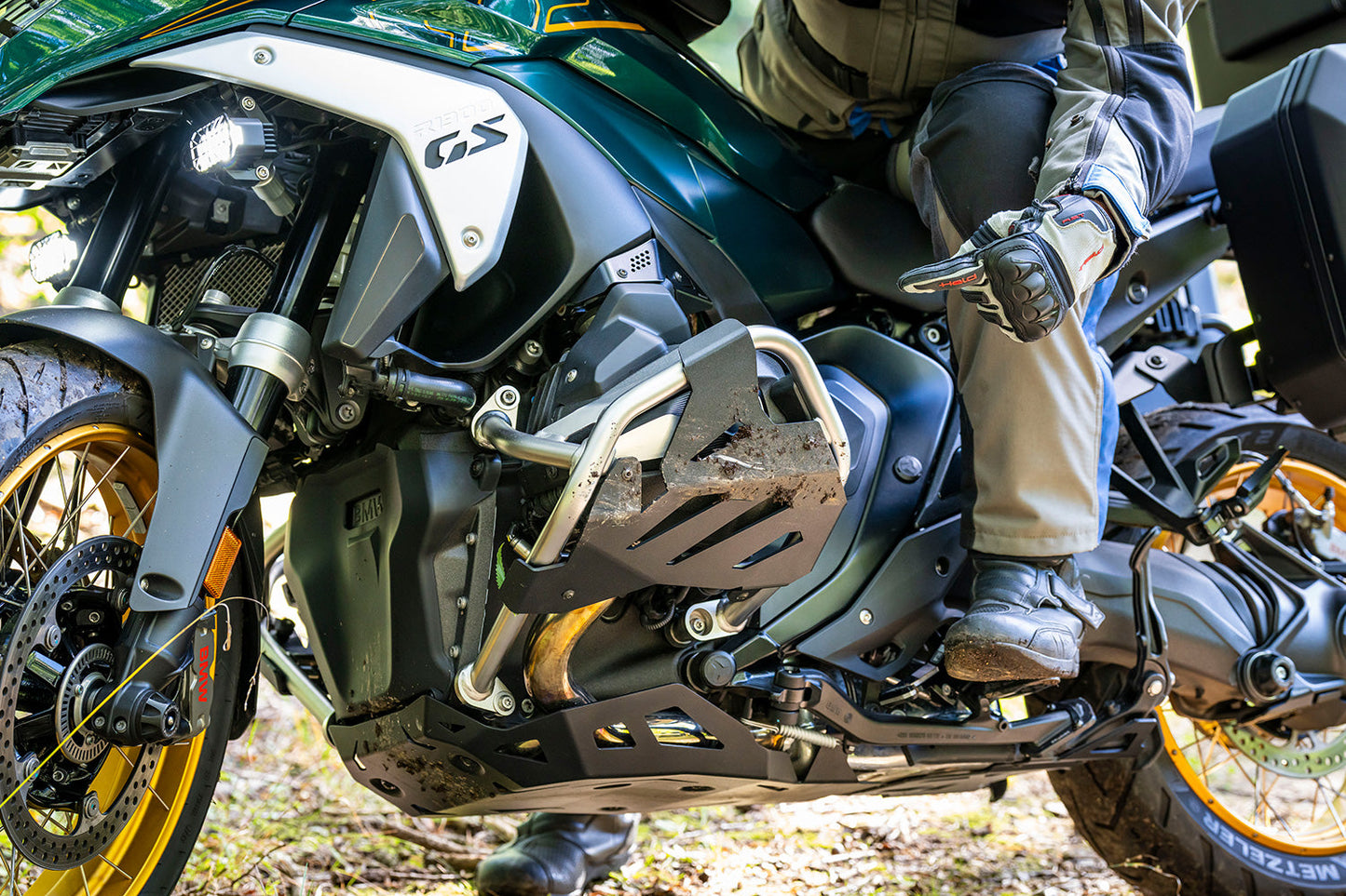 cylinder head protection for original engine protection bar - Set - black