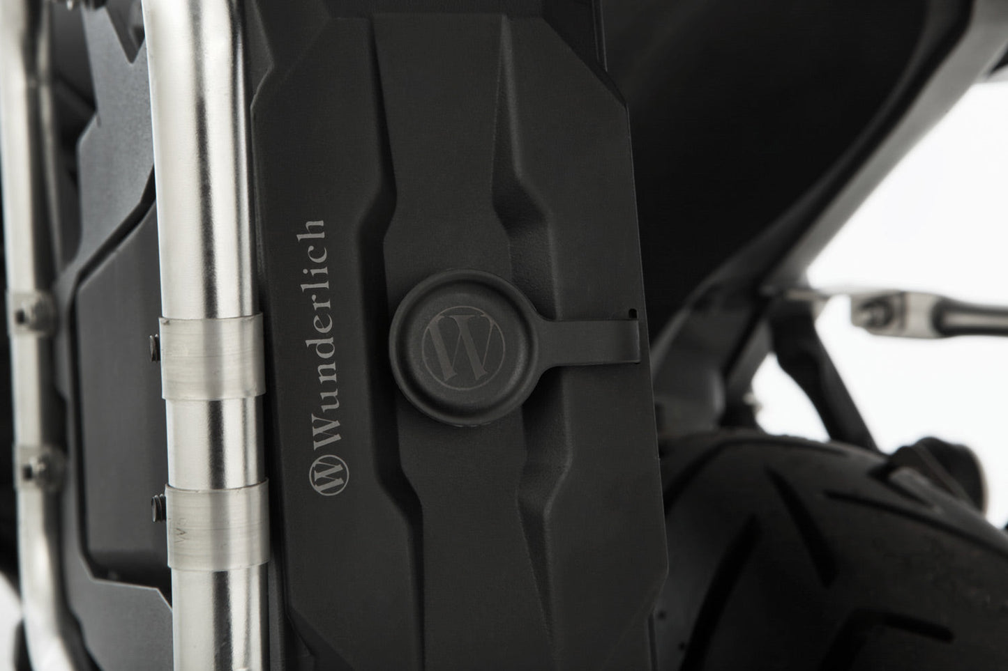 Toolbox with lock suitable for Wunderlich luggage rack R 1300 GS - incl. two keys - black