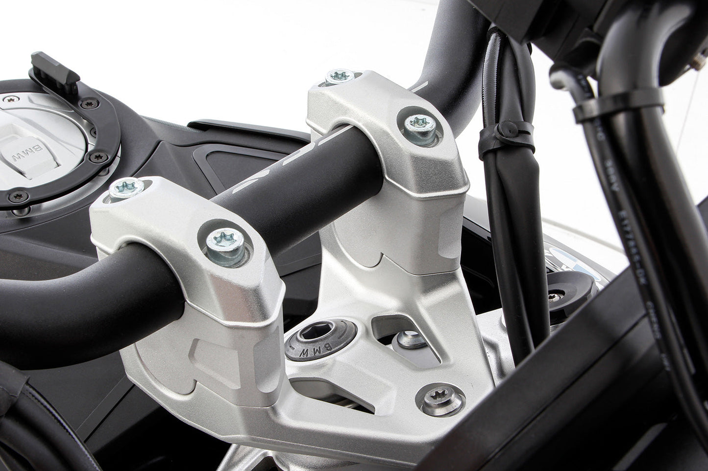 handlebar riser ERGO - silver - 40mm