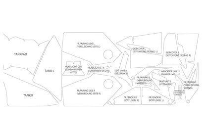 Complete paint protection set PremiumShield R 1300 RT - clear