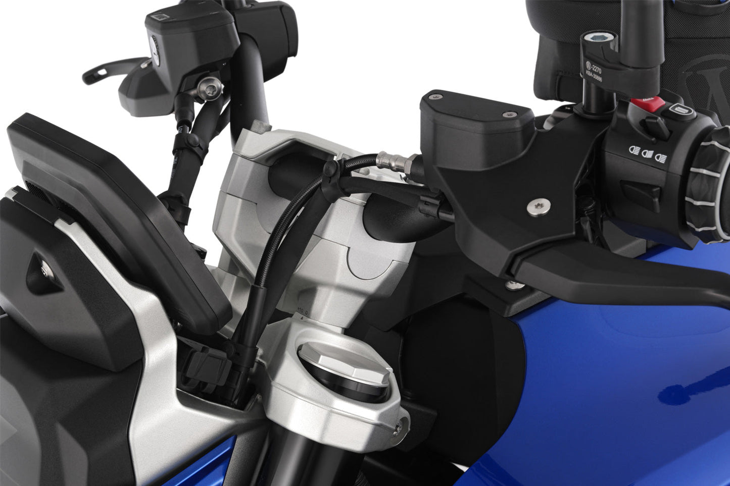 ERGO Handlebar Riser R 1300 R for models without BMW sat nav - 25mm - silver