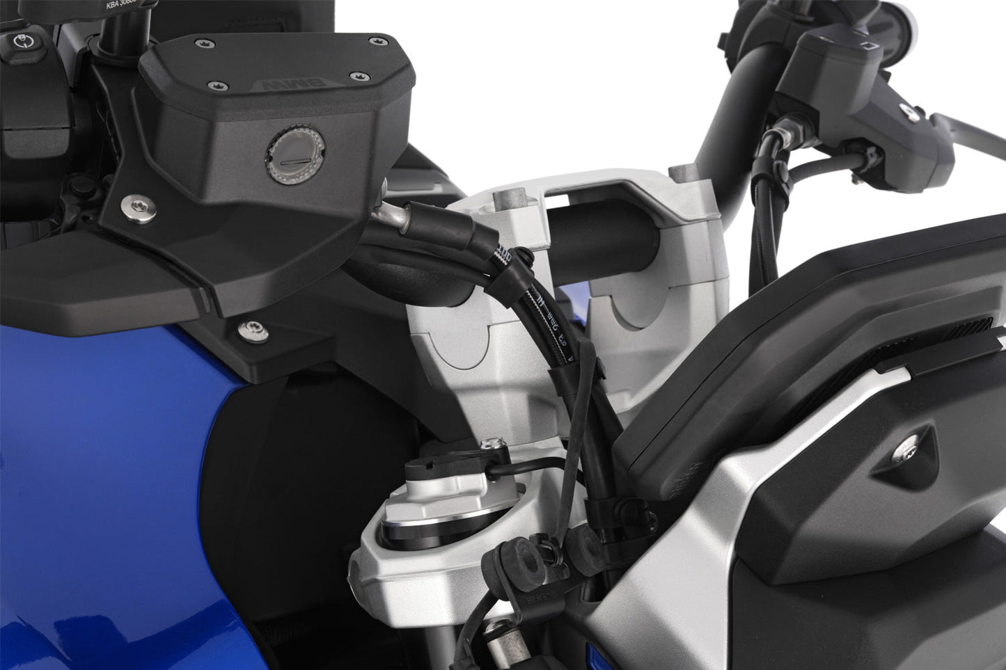 ERGO Handlebar Riser R 1300 R for models without BMW sat nav - 25mm - silver