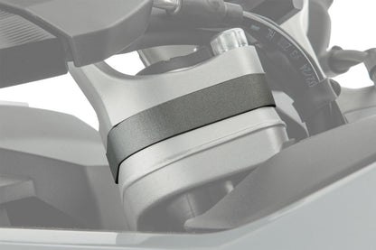 Handlebar Riser ERGO R 1300 RS with original BMW navigation system - 15mm - silver