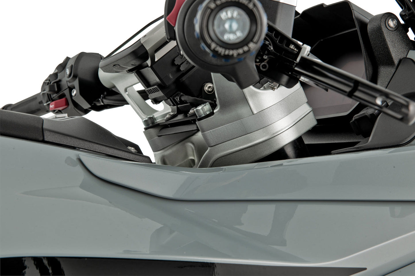 Handlebar Riser ERGO R 1300 RS with original BMW navigation system - 15mm - silver