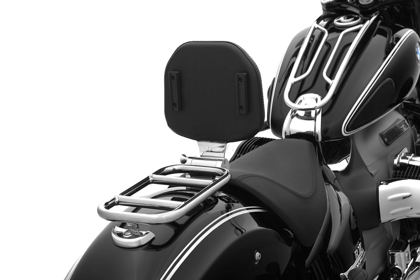 rider backrest - foldable - chromed