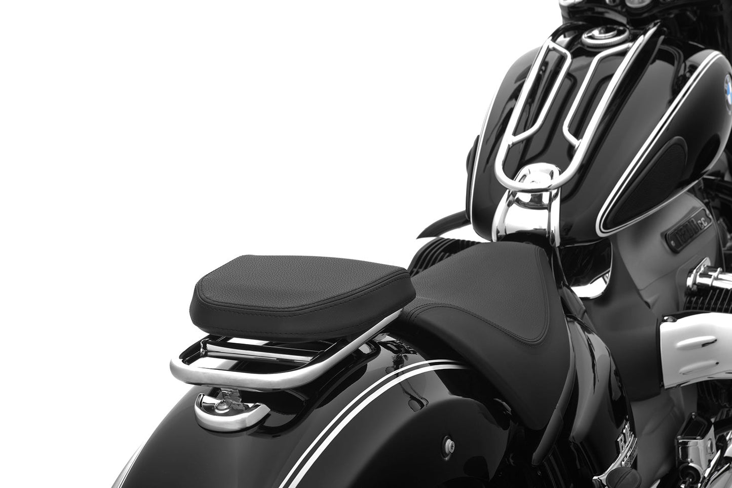 rider backrest - foldable - chromed