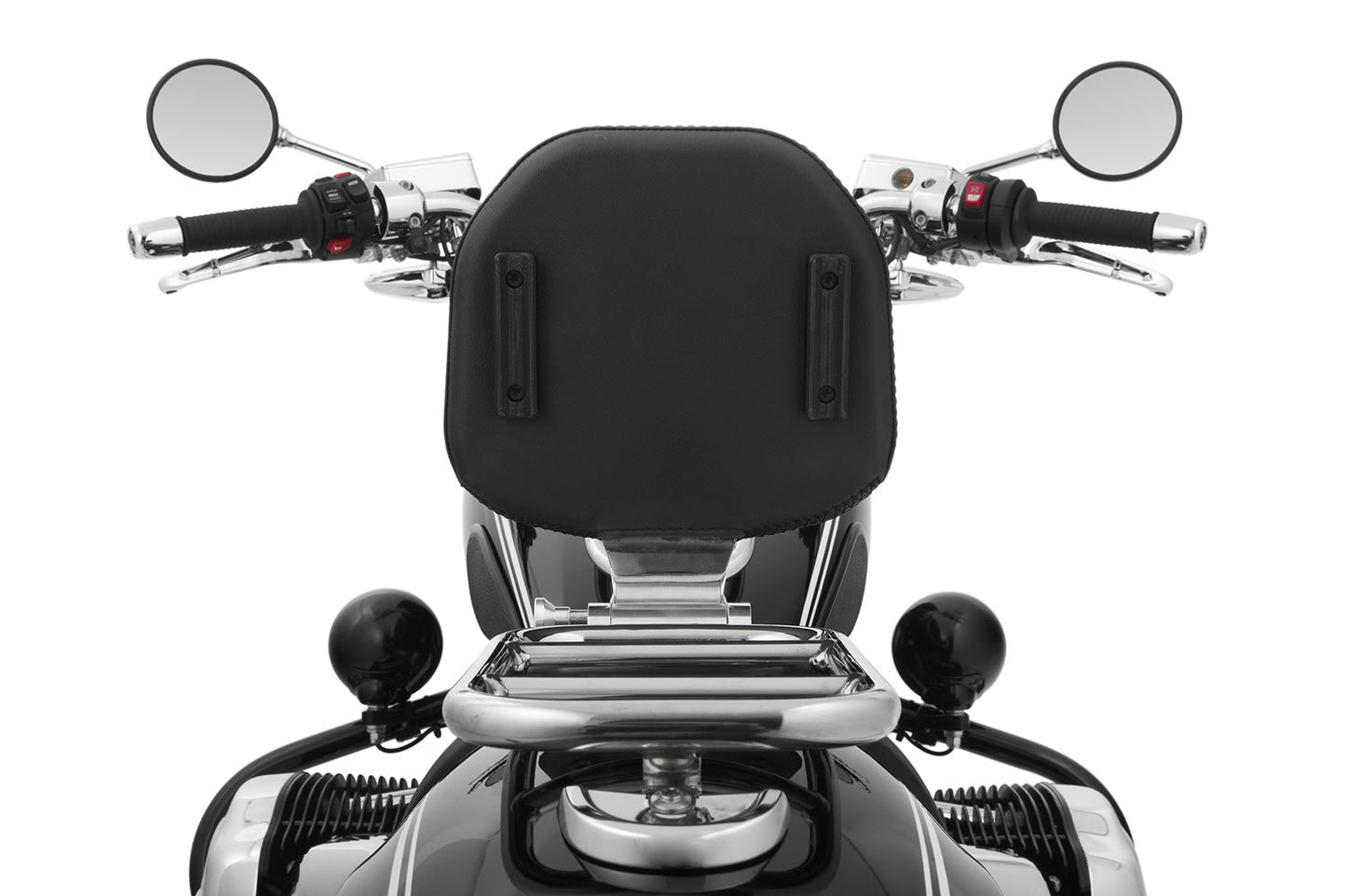 rider backrest - foldable - chromed