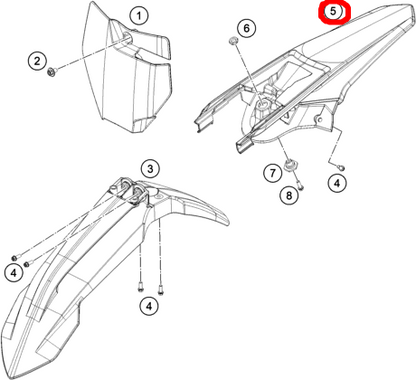 KTM Rear fender 85SX 2020 47208013000ABA