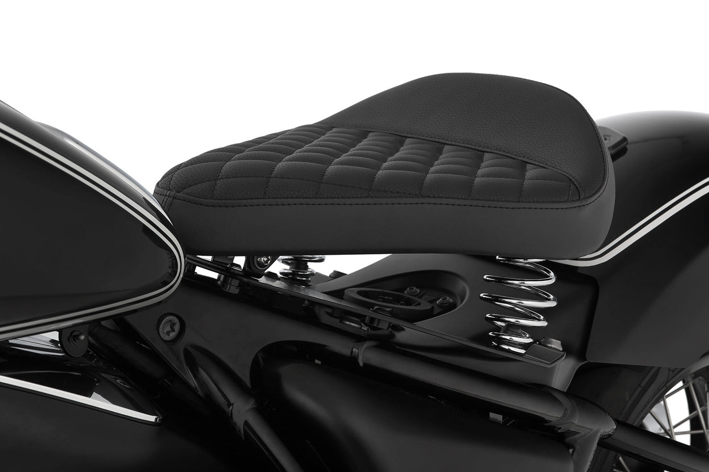 Swinging saddle RockBob for series rear end - black - Artificial leather