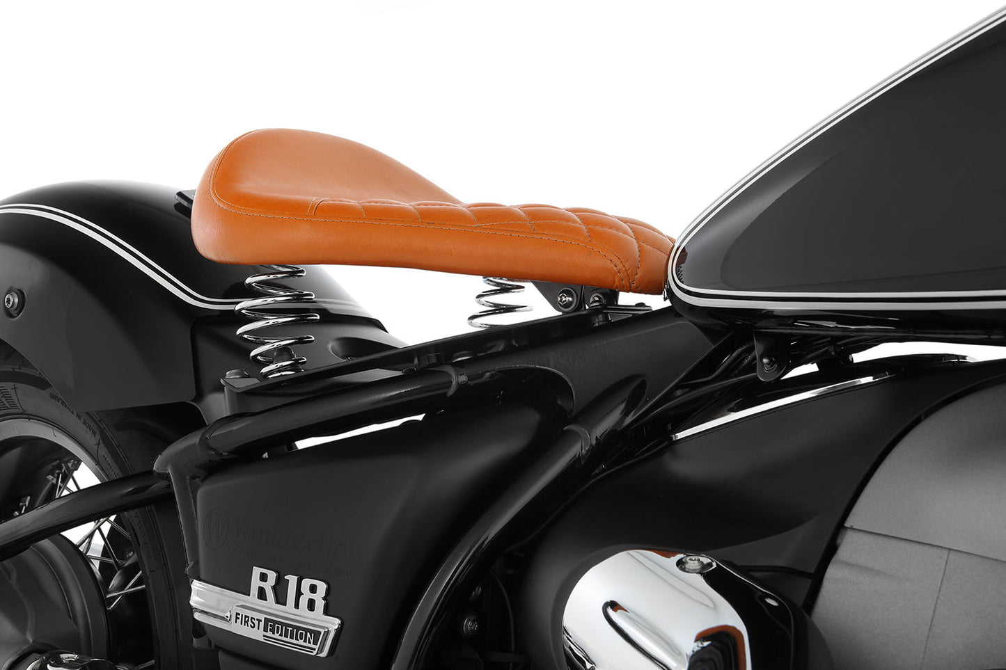 Swinging Saddle RockBob with original tail - brown - Genuine leather