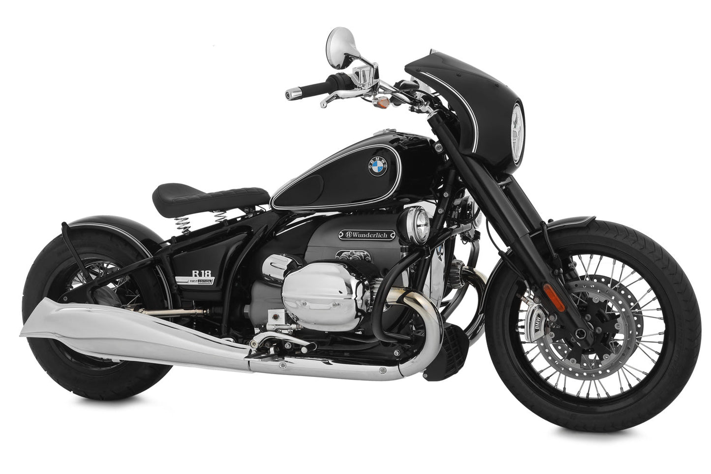 Swinging saddle RockBob for Rear fender RockBob - black - Artificial leather