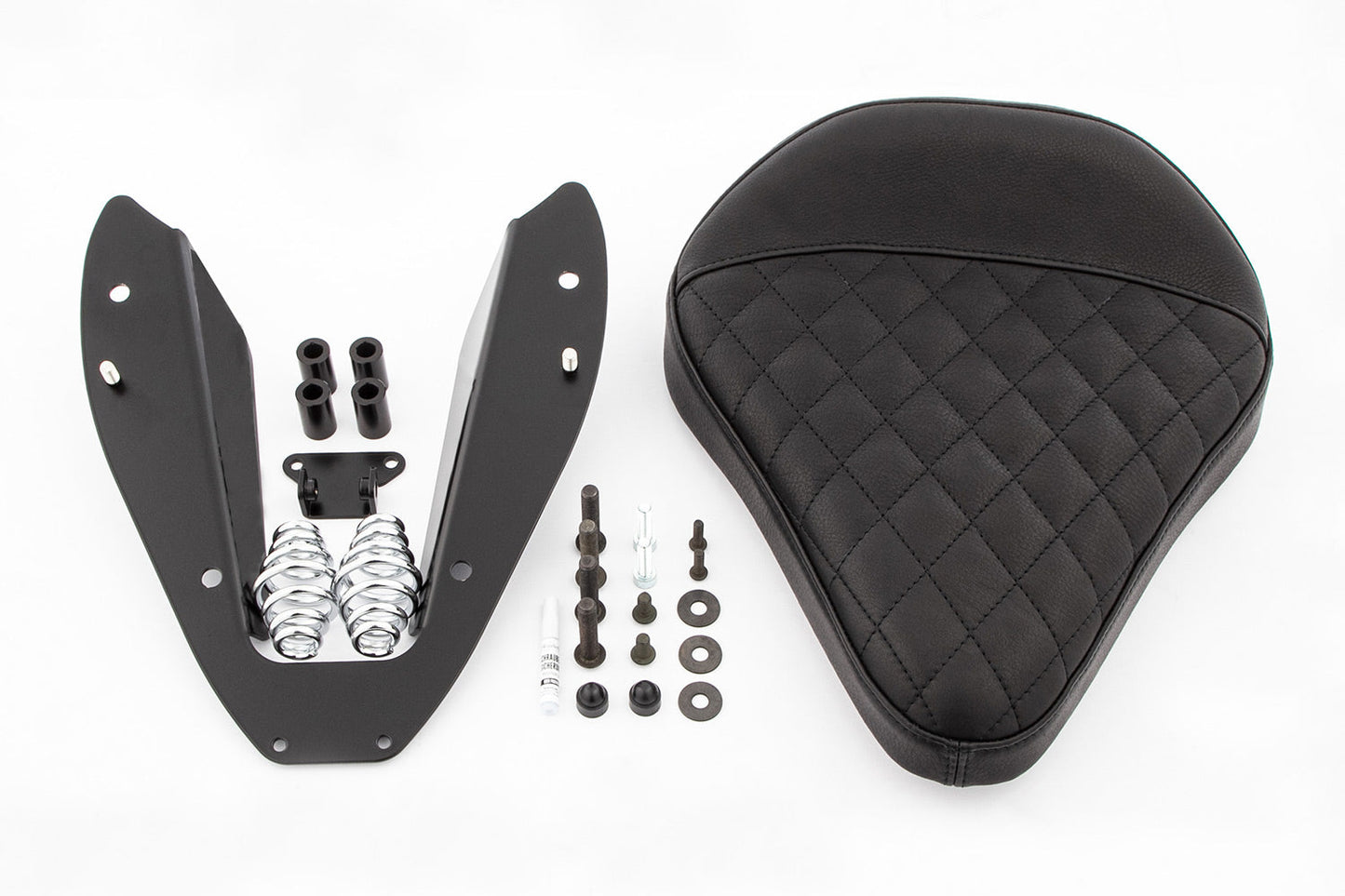 Swing saddle RockBob for Rear fender RockBob - black - Genuine leather